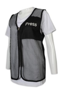 V199 sample-made vest coat zipper vest mesh breathable vest coat manufacturer
